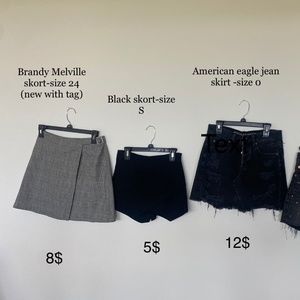 Teen girl shorts and skirts